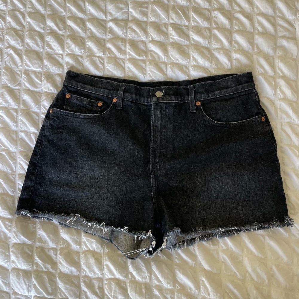 Lucky Brand charcoal gray black denim short